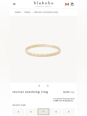bluboho revival ring 14k yellow gold